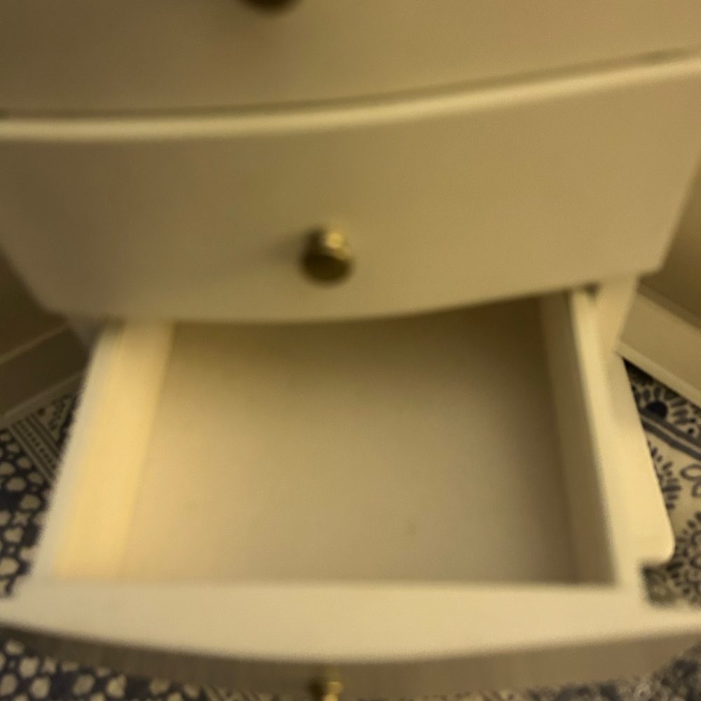 Beautiful white wooden jewelry box